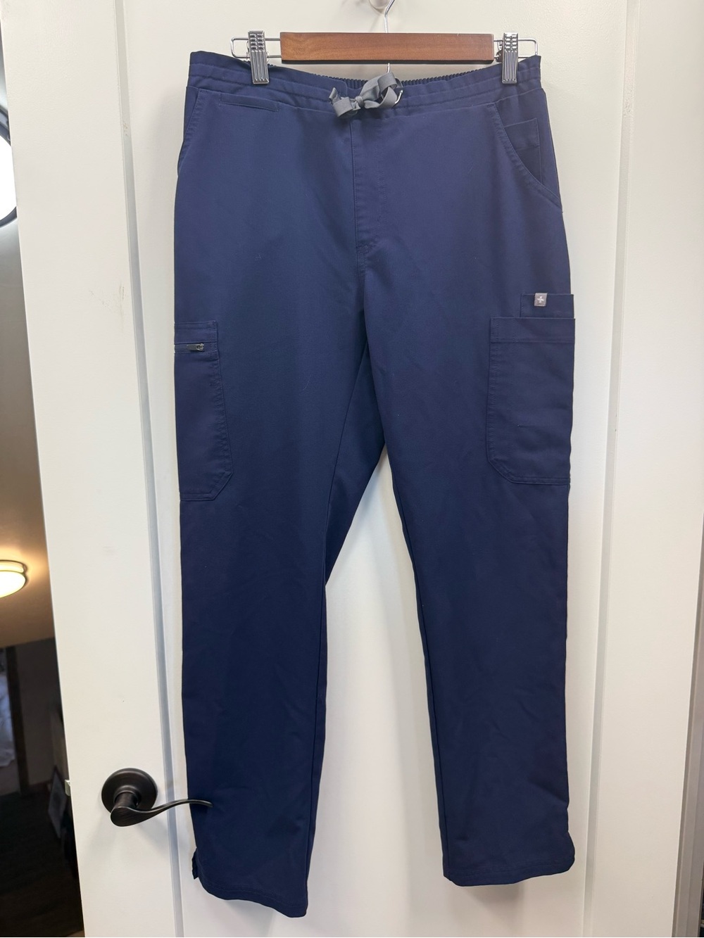 Figs Yola High-Rise Slim Scrub Pant Navy Blue Drawstring Medical Medium TW2000R